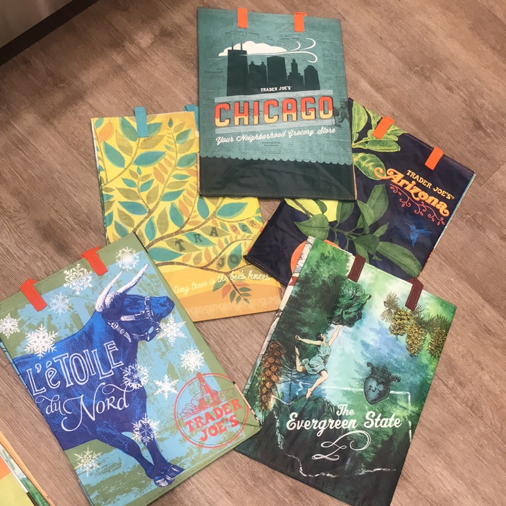 Trader Joe’s reusable state bags NWT